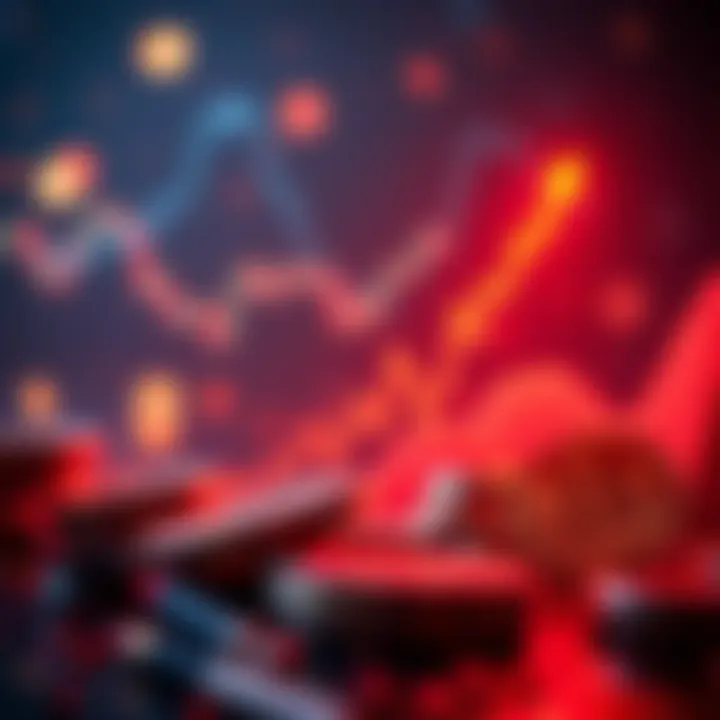 A graph showing Bitcoin price growth over time with a rising trend line