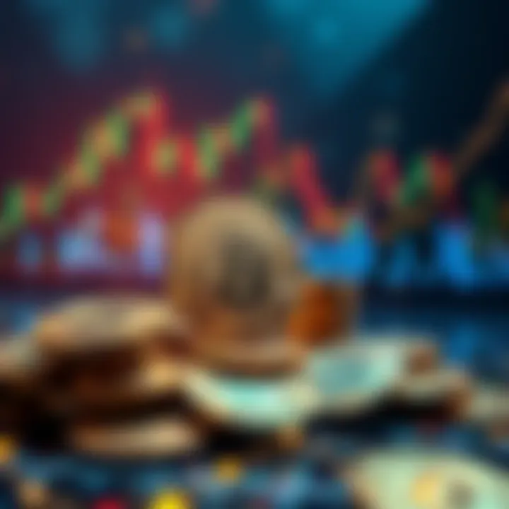 A graphic showing Bitcoin coins rising in value with a backdrop of financial charts and graphs, symbolizing increasing institutional interest and investment potential.