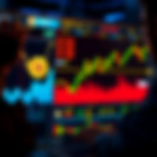A person looking at a Bitcoin chart with past buy orders on a screen, reflecting on market trends and missed opportunities.