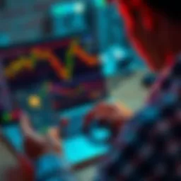 A person analyzing Bitcoin price charts on a laptop with a smartphone showing cryptocurrency prices