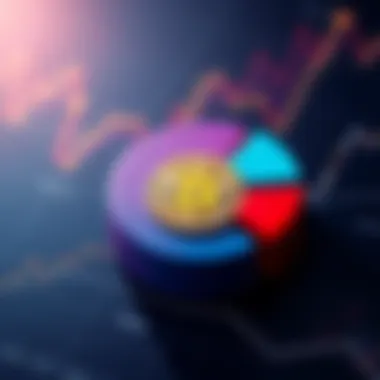 A pie chart showing asset allocation with a segment for Bitcoin, symbolizing investment diversification.