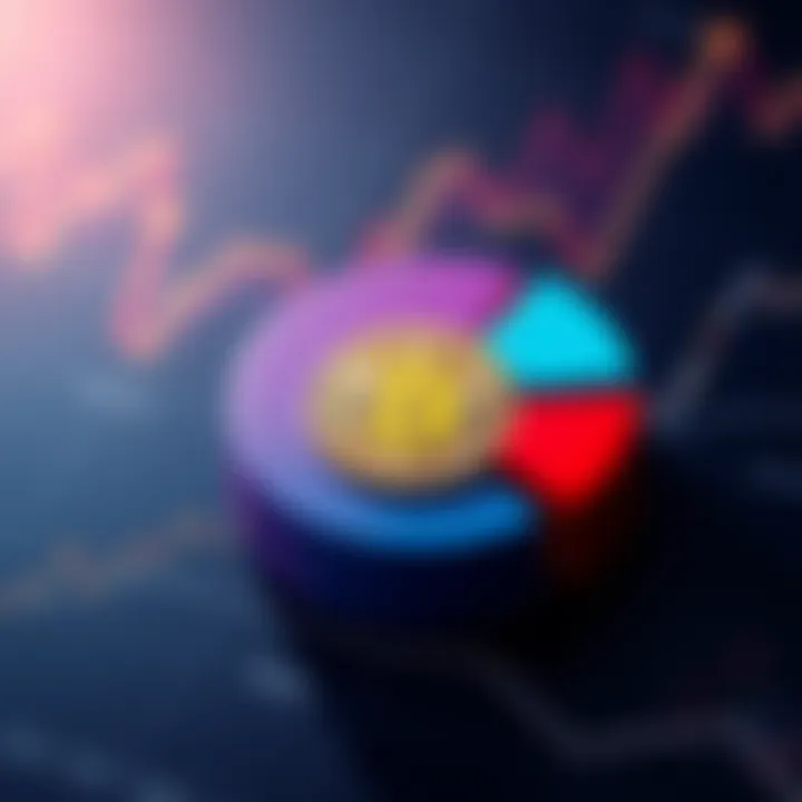 A pie chart showing asset allocation with a segment for Bitcoin, symbolizing investment diversification.