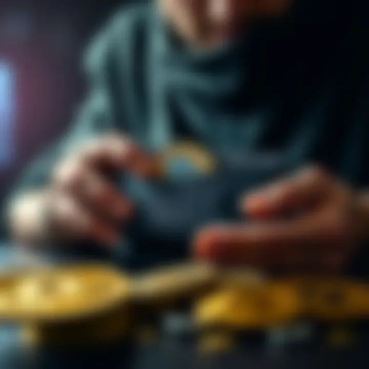 A visual showing a person depositing $50 into a Bitcoin wallet each week over 27 years, symbolizing long-term growth and investment in cryptocurrency.