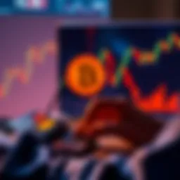 A person calculating Bitcoin investments weekly with a calendar and financial charts in the background.