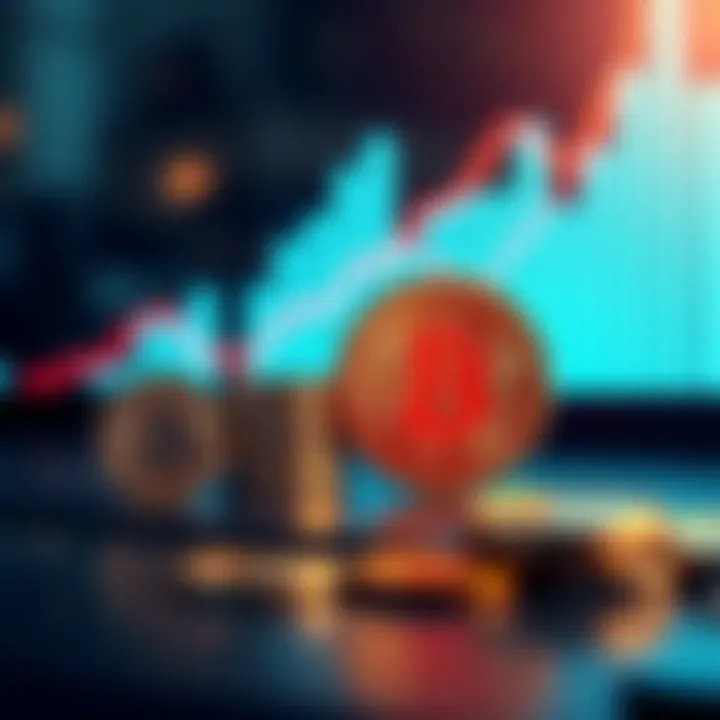 A visual representation of Bitcoin coins growing in size next to a graph showing increasing lending values, symbolizing the projected $1 trillion in Bitcoin-backed lending.