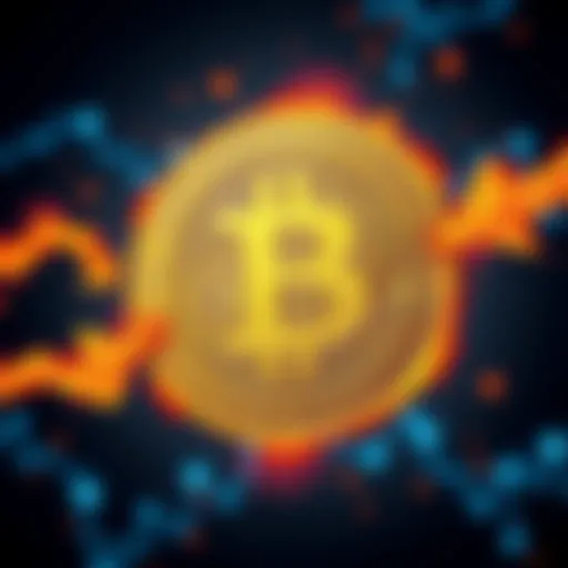Illustration of Bitcoin logo with arrows indicating movement into lending markets, representing BTC-backed borrowing.