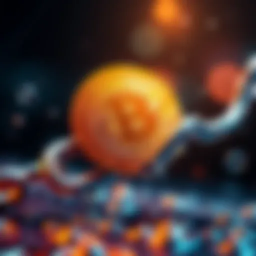 A digital representation showing a Bitcoin logo with a broken link, symbolizing the halted transactions and security breach in the Liquid Network.