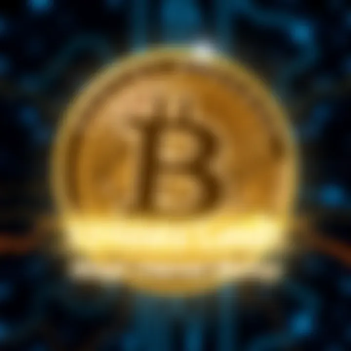 Bitcoin logo representing digital currency A bright Bitcoin logo with the phrase 'Magic Internet Money' below it, symbolizing its 13-year legacy in cryptocurrency.