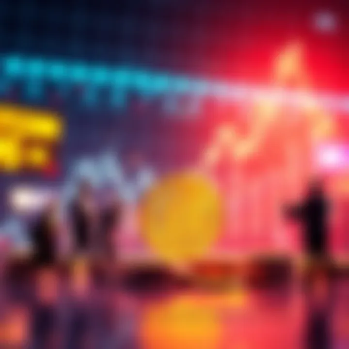 A graphic showing a rising Bitcoin price chart with small investors selling and large investors buying, symbolizing market volatility and recovery.