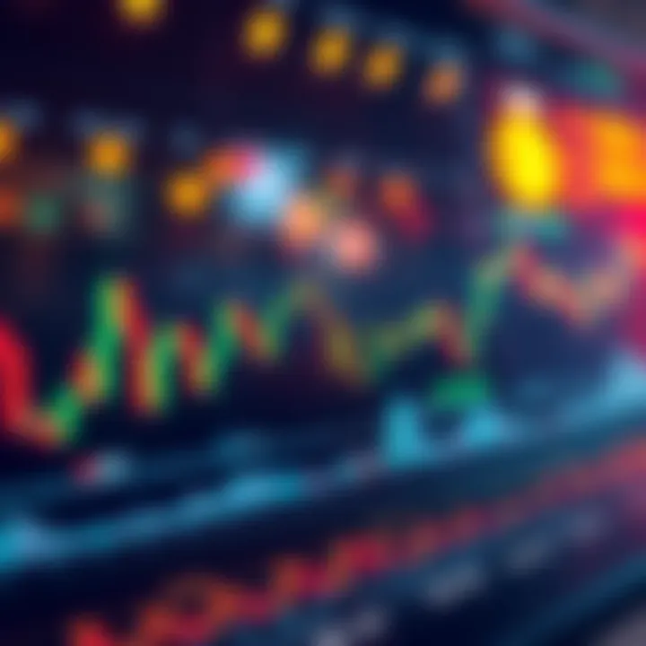 A graph showing Bitcoin's market trends with bullish and bearish indicators, symbolizing the sentiment check among traders.