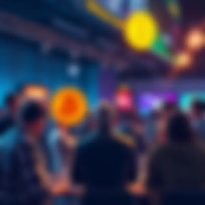 Group of people discussing Bitcoin at a local meetup