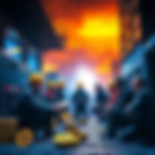 A group of Bitcoin miners discussing the redistribution of hash power away from Foundry USA to promote a balanced mining community.