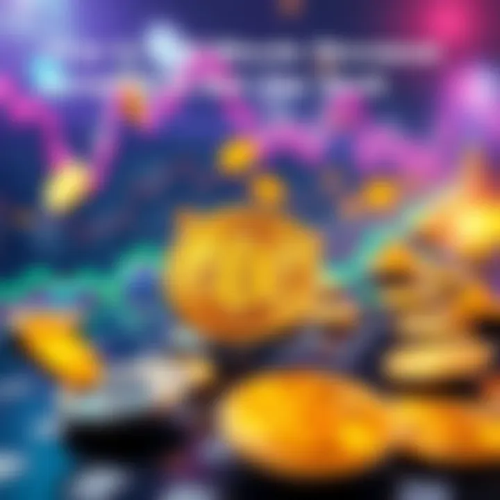 Illustration showing Bitcoin coins moving, representing over 8% of Bitcoin transferred in one week