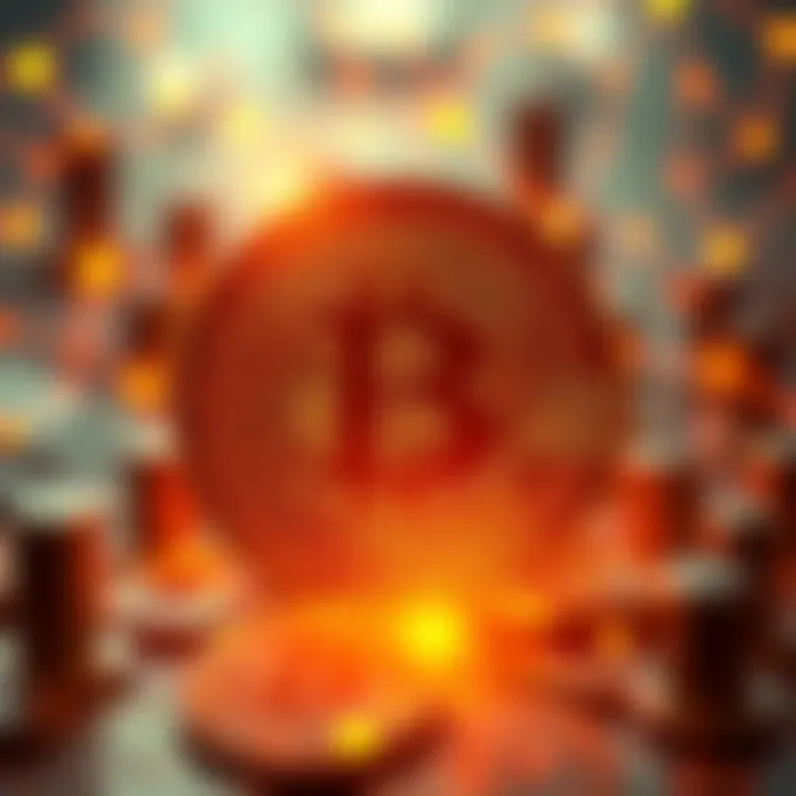 A graphic representation showing Bitcoin's limited user capacity with a digital currency background