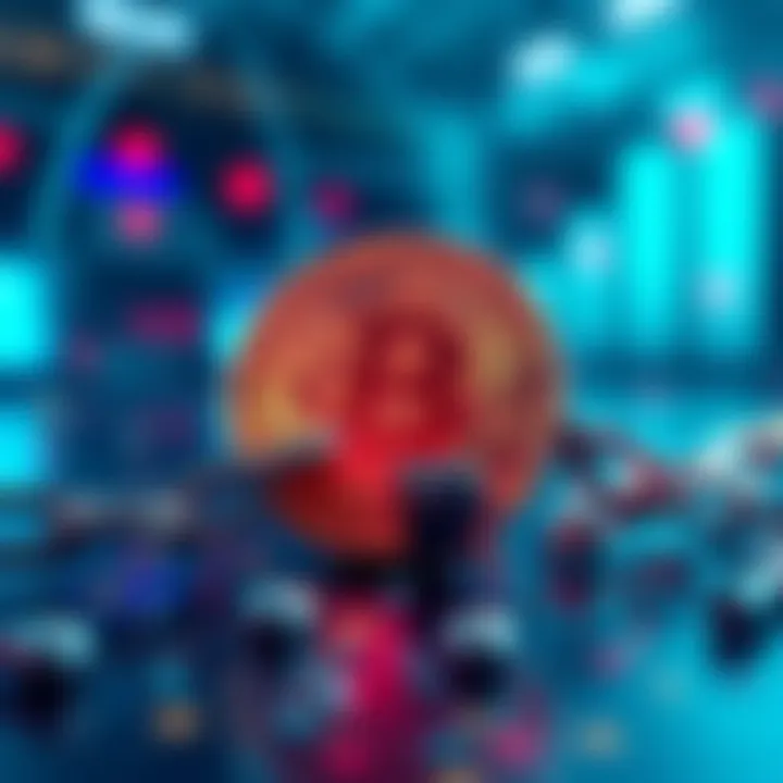 A graphic showing a broken Bitcoin logo with chains representing hosting providers under attack, highlighting vulnerability in the network.