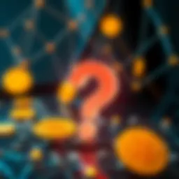 A visual representation showing Bitcoin nodes with a question mark, highlighting the lack of incentives for operators, symbolizing risk to the network.