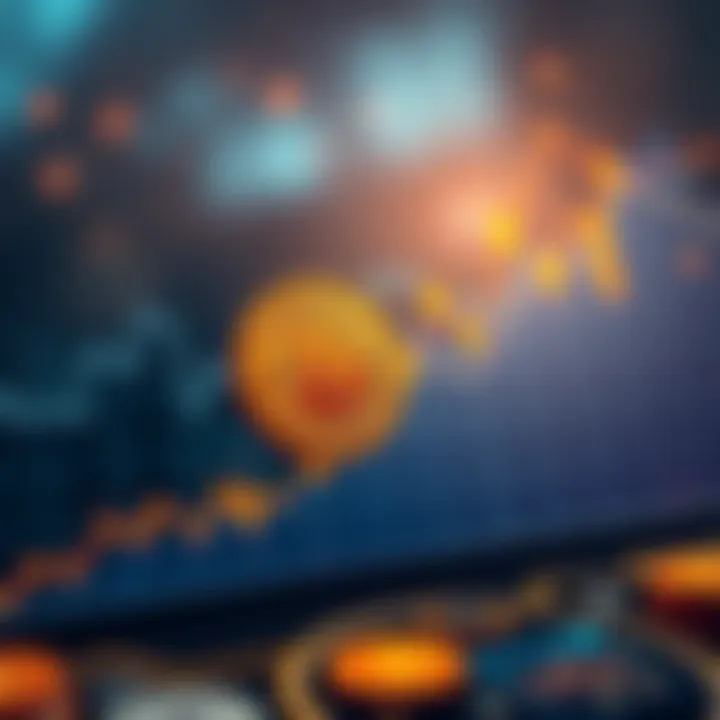 Graph showing Bitcoin price rising with institutional investment symbols