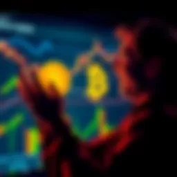 Bitcoin Soaring Prediction A person looking at a chart showing Bitcoin price rising, expressing excitement about a $38,000 forecast.
