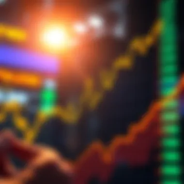 A digital chart showing Bitcoin's upward trend towards $40,000