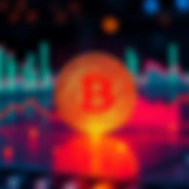 Graphic showing Bitcoin symbol with a downward trend line indicating price drop, reflecting Financial Times report