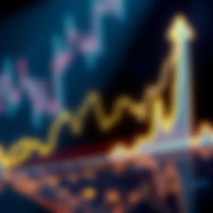 A line graph showing Bitcoin's price trends, with an upward trend approaching $50,000.