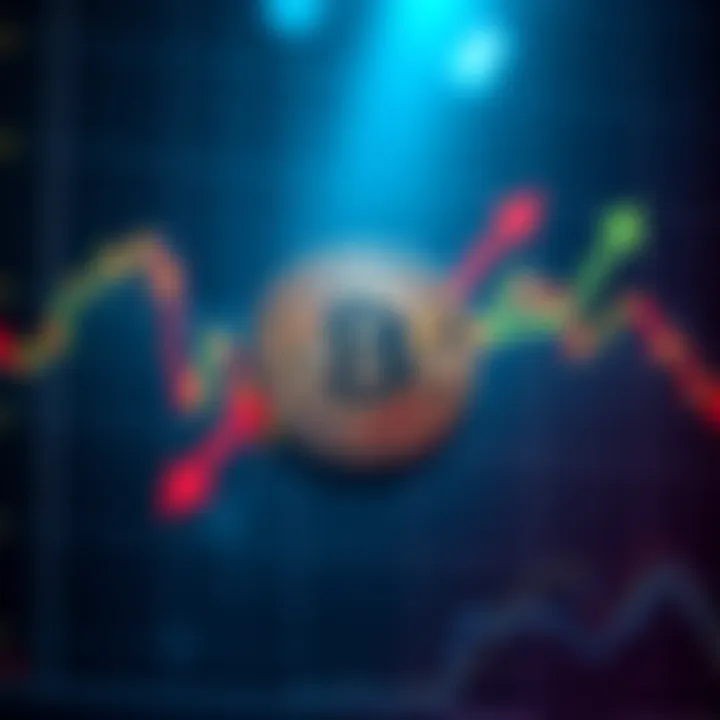 A chart showing Bitcoin's price remaining flat despite growing interest in ETFs, with arrows indicating cash inflows and stagnant levels.