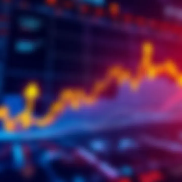 A Bitcoin price chart showing recent fluctuations and potential trends, highlighting volatility in the market with upward and downward arrows.
