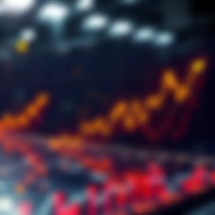 A visual representation of Bitcoin price fluctuations over time with market trends highlighted, showing steady increases and decreases.