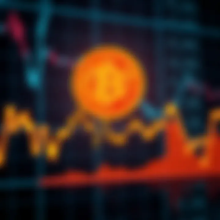 A line graph showing Bitcoin's price fluctuations after a recent sell-off with rising and falling trends.