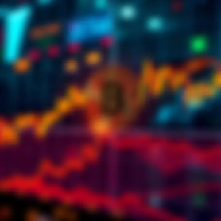 A Bitcoin price chart showing a recent bounce followed by a potential sharp decline