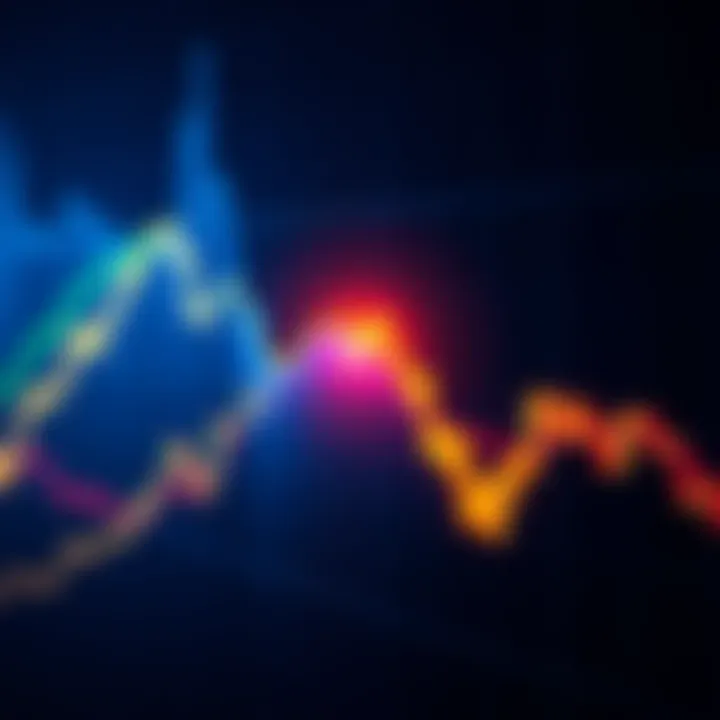 A graphical chart showing a downward trend in Bitcoin prices with a highlighted section indicating the dip, symbolizing a buying opportunity.