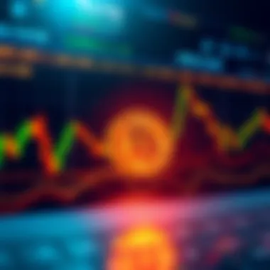 A visual representation of a Bitcoin price chart showing a significant dip with emotional reactions from traders.