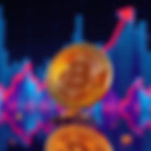 A graphic showing Bitcoin's price dropping by 4% with a downward trend line in the background.