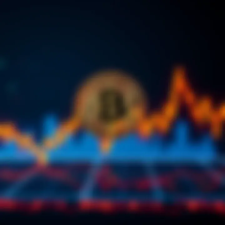 A chart showing Bitcoin's price declining, indicating market volatility and concern among investors.
