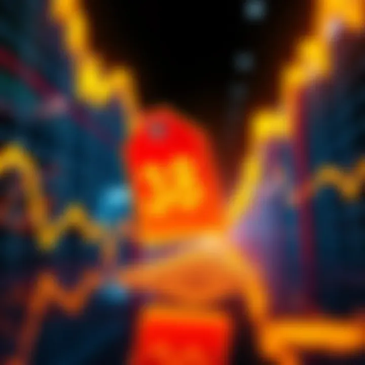 A graphic showing a downward trend in Bitcoin prices with a discount tag symbolizing a 38% reduction.