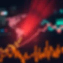A graph showing Bitcoin's price decline with a downward trend line, indicating market volatility.