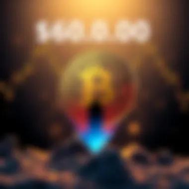 Bitcoin Price Drop Graphic showing Bitcoin logo with a downward arrow indicating price drop to $60,000 during market sell-off.