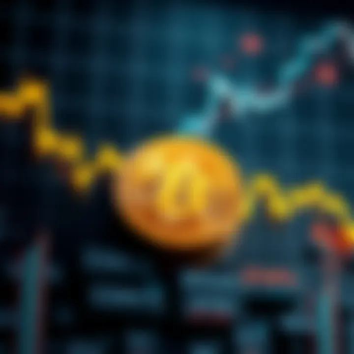 Bitcoin Price Drop A graph showing Bitcoin's price dropping 50%, signaling a buying opportunity for investors.