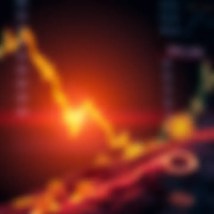 Bitcoin Price Drop A visual representation of Bitcoin's price decline to $20, with a downward trending graph and Bitcoin symbols.