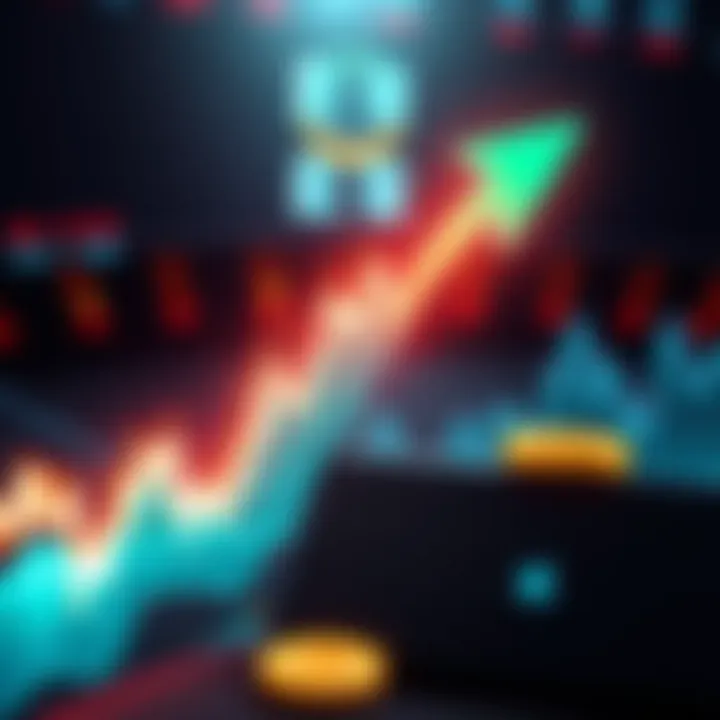 A graph showing Bitcoin's price decline with an upward arrow indicating a potential buying opportunity for investors.