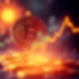 A graph showing a decline in Bitcoin prices with a downward trend line, indicating a potential drop to 20k.
