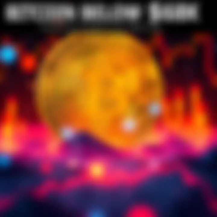 Bitcoin dips below 68K alongside Trump's warning to Iran, showing a digital currency chart with declining value