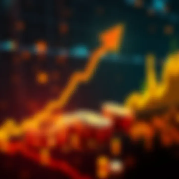 A chart showing Bitcoin price trends with an upward arrow, highlighting the month of October with significant gains