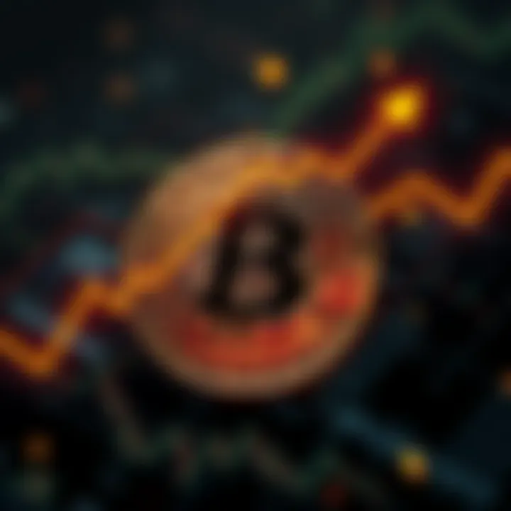 A graphic showing a Bitcoin symbol with an upward trend line, indicating a price increase forecast in the next 48 hours.