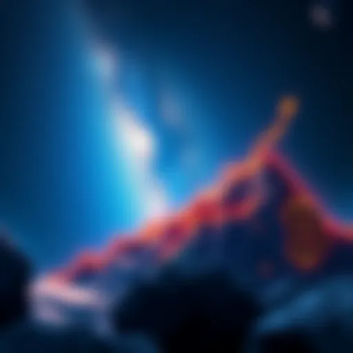 Bitcoin Price Prediction An illustration showing a graph with an upward trend, symbolizing Bitcoin's potential rise in value by 2028, with a starry sky background representing space and astrophysics.