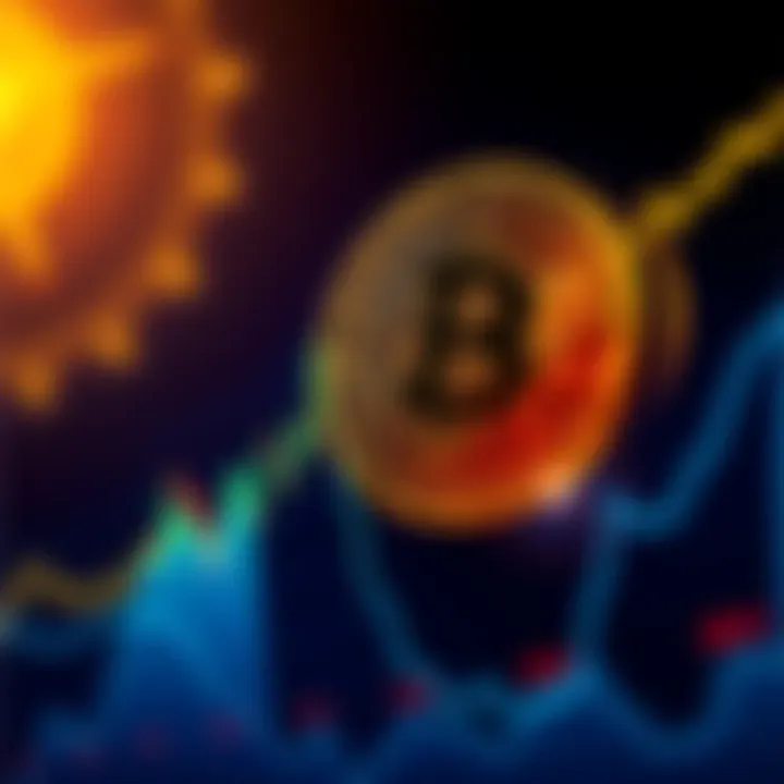 Graph depicting Bitcoin price forecasts and actual prices over time