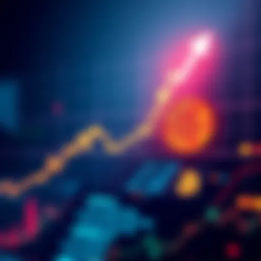 Bitcoin price chart with upward trend A chart showing Bitcoin's price recovering after a dip, indicating potential growth