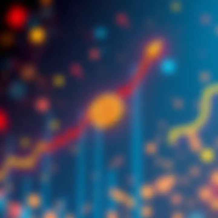 A graph showing the rising value of Bitcoin with upward arrows, symbolizing market excitement and investor FOMO.