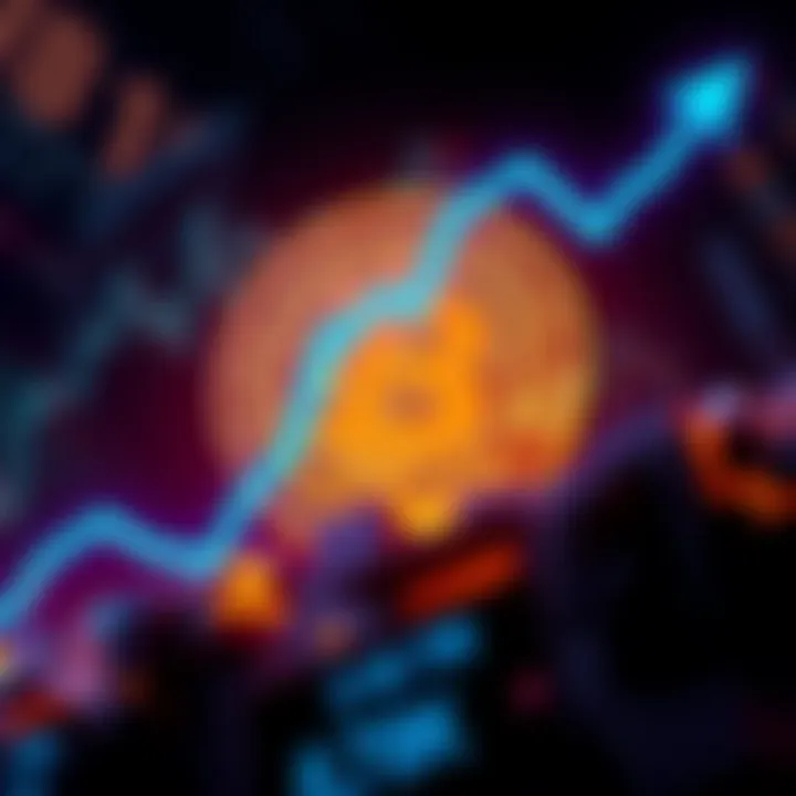 Bitcoin logo with an upward graph indicating a price increase above 79K