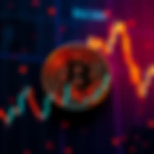 Bitcoin's symbol over a graph showing price rise with a $60,000 support level highlighted